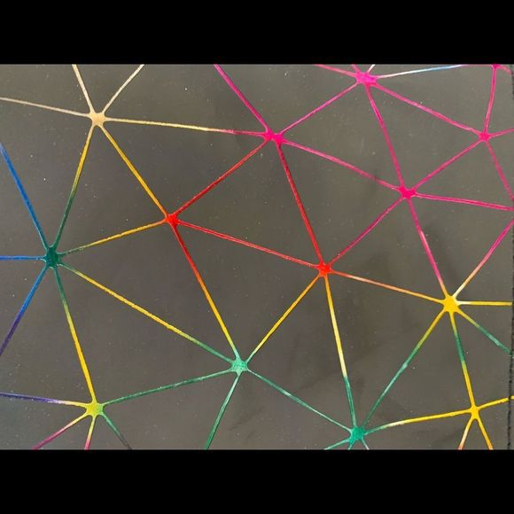 Geometric Four Pocket Crossbody Handbag – Black/multi - Picture 4 of 8